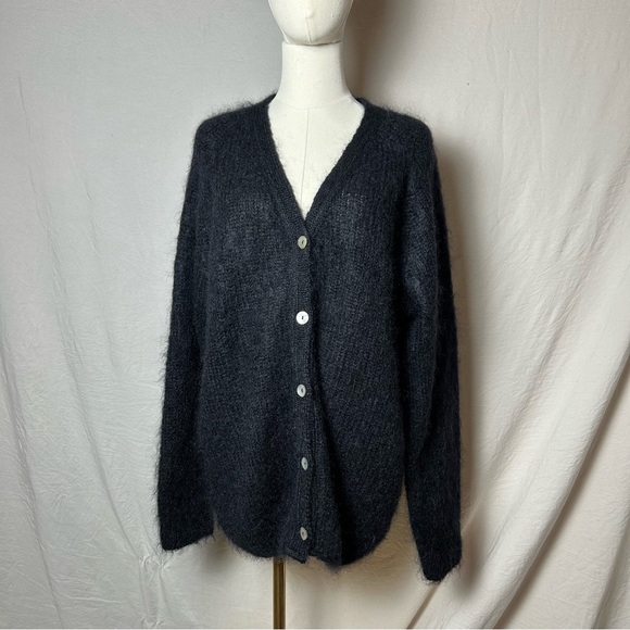 Erdem Black Mohair Marcilly Cardigan Sweater Womens Large - Picture 6 of 7